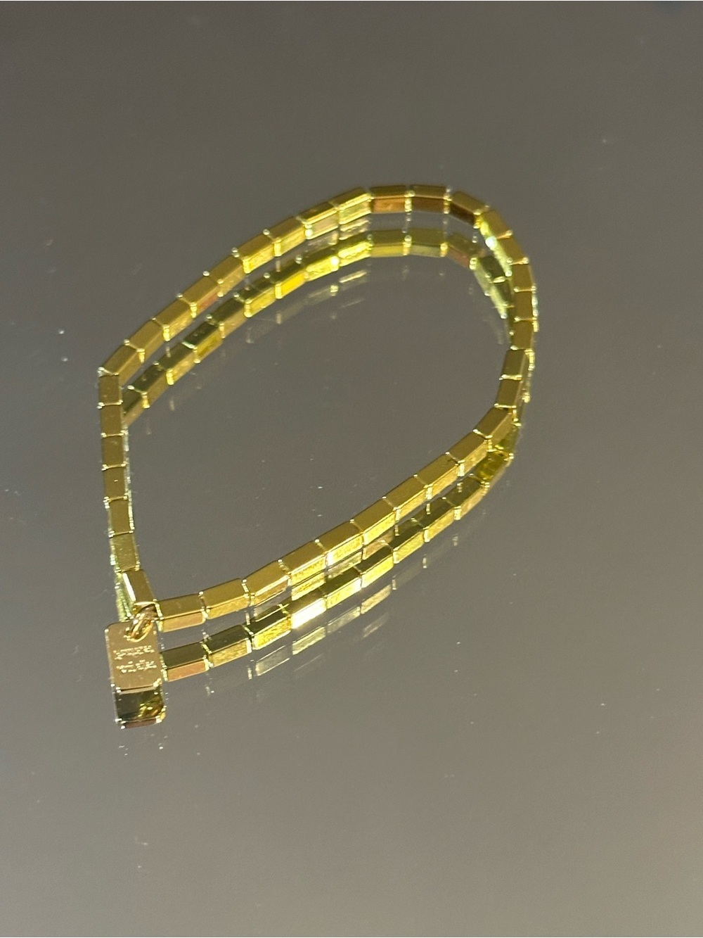 Pura Vida Gold Tone Beaded Stretch Bracelet